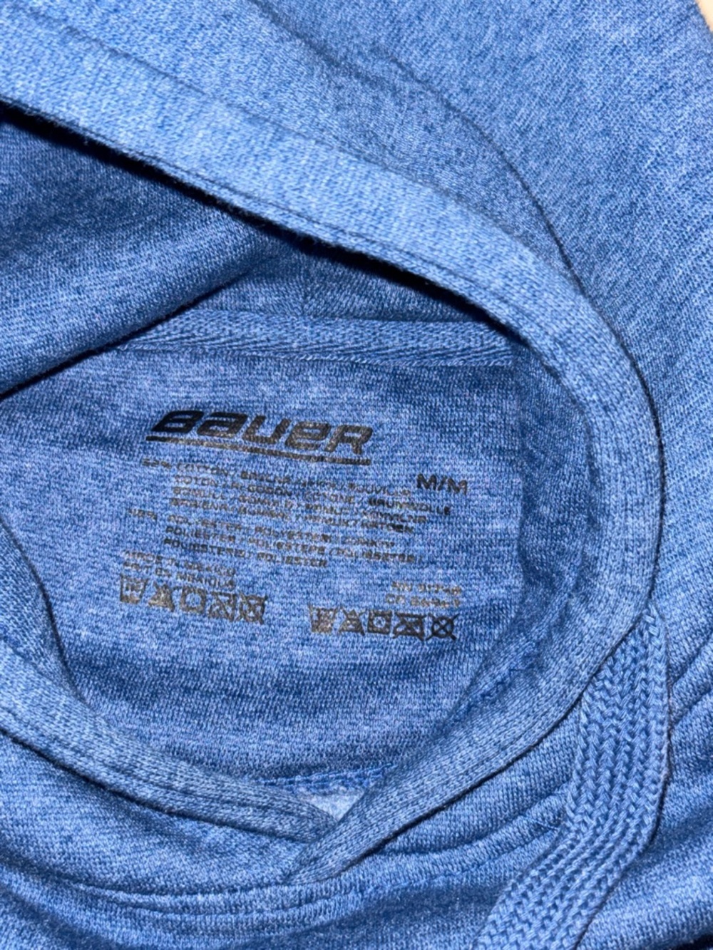 🏒🥅Bauer Hockey Men's Heather Blue Hooded Sweatshirt size medium - Picture 2 of 8